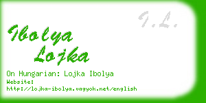 ibolya lojka business card